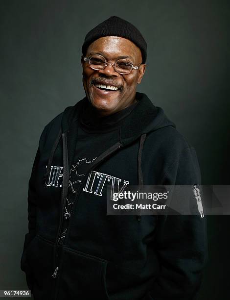 Actor Samuel L. Jackson poses for a portrait during the 2010 Sundance Film Festival held at the Getty Images portrait studio at The Lift on January...