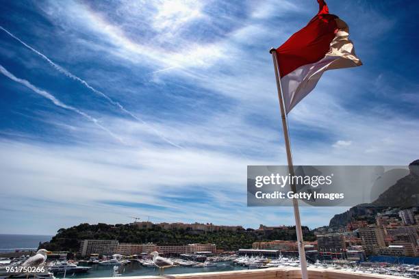 General view over the circuit during previews ahead of the Monaco Formula One Grand Prix at Circuit de Monaco on May 23, 2018 in Monte-Carlo, Monaco.