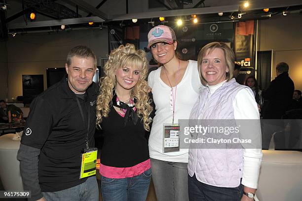 Marshall Moore, actress Savannah Ostler, Dyana Carmella and Yvonne Holdener attend the Utah Film Commission Brunch during the 2010 Sundance Film...