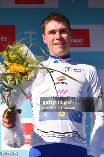 Podium / Fabio Jakobsen of The Netherlands and Team Quick-Step Floors White Best Young Rider Jersey / Celebration / during the 11th Tour des Fjords...