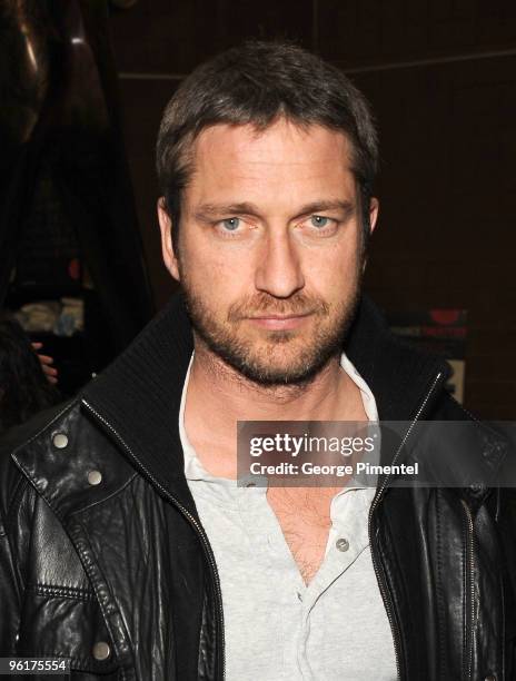 Actor Gerard Butler attends the "Holy Rollers" premiere during the 2010 Sundance Film Fesival at Eccles Center Theatre on January 25, 2010 in Park...