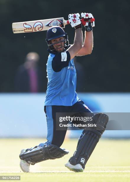 Alex Hughes of Derbyshire batting during the Royal London One-Day Cup match between Derbyshire and Durham at The 3aaa County Ground on May 23, 2018...