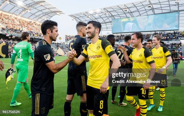 The team of Borussia Dortmund prior to the friendly match between Los Angeles FC and Borussia Dortmund during BVB's USA Training Camp in the United...