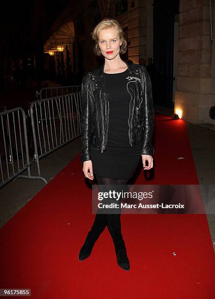 Eva Herzigova attends Etam After Show at Hotel D'Evreux on January 25, 2010 in Paris, France.