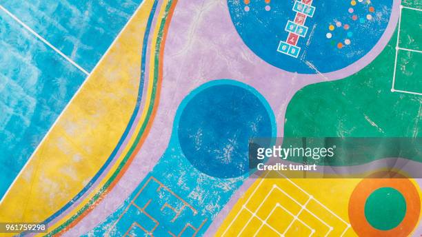 colorful playground - playground stock pictures, royalty-free photos & images