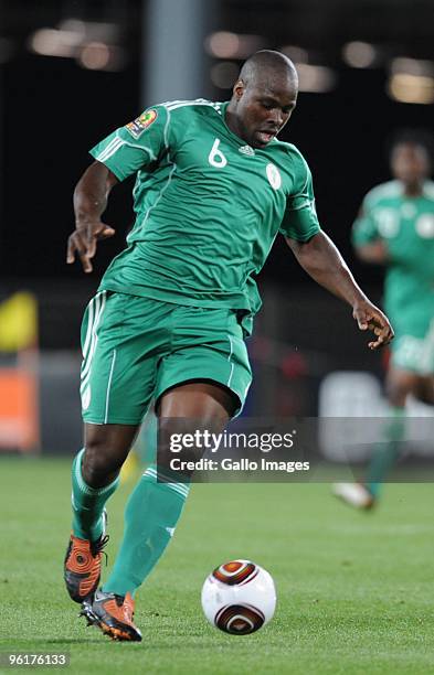 Danny Shittu of Nigeria during the Africa Cup of Nations Quarter Final match between Zambia and Nigeria from the Alto da Chela Stadium on January 25,...