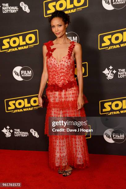 Thandie Newton attends a special screening of 'Solo: A Star Wars Story' to celebrate the film's BFI Film Academy trainees at BFI Southbank on May 23,...