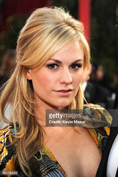 Anna Paquin arrives to the TNT/TBS broadcast of the 16th Annual Screen Actors Guild Awards held at the Shrine Auditorium on January 23, 2010 in Los...
