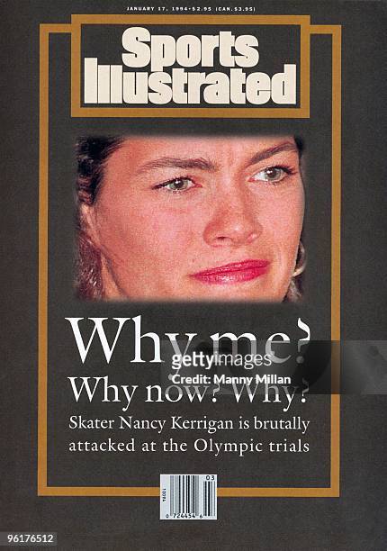 January 17, 1994 Sports Illustrated Magazine Cover: Closeup of Nancy Kerrigan upset. Kerrigan sustained injury after attack by an unknown assailant....