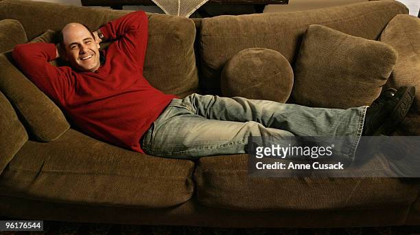 Television creator and writer, Matthew Weiner is photographed at his home in Los Angeles on October 15, 2007 for the Los Angeles Times. CREDIT MUST...