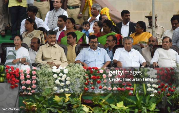 West Bengal Chief Minister Mamata Banerjee, Andhra Pradesh Chief Minister Chandrababu Naidu, Delhi Chief Minister Arvind Kejriwal, Kerala Chief...