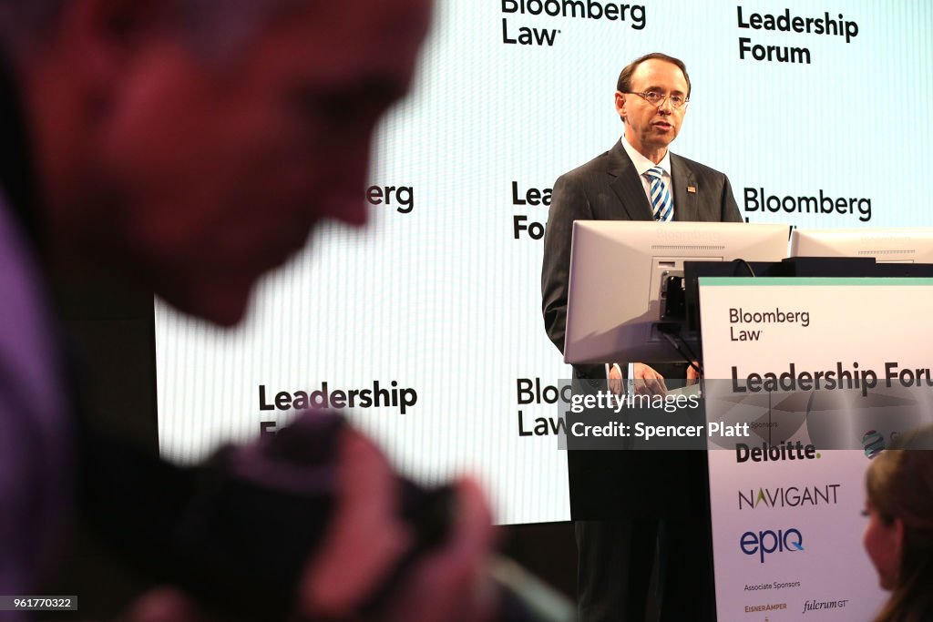 Deputy Attorney General Rod Rosenstein Speaks At The Bloomberg Law Leadership Forum In New York