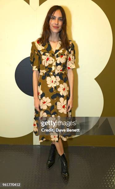 Alexa Chung attends the launch of the Orla Kiely retrospective, that celebrates her remarkable 20-year career, at The Fashion and Textile Museum on...