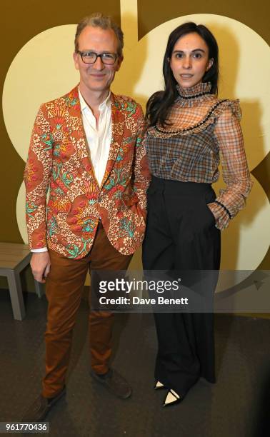 Ashley Hicks and Kata Hicks attend the launch of the Orla Kiely retrospective, that celebrates her remarkable 20-year career, at The Fashion and...