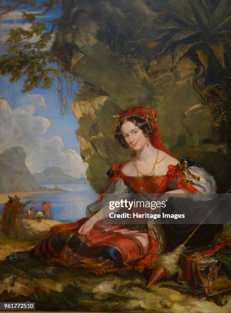 Portrait of Lady Catherine Caroline Montagu , wife of Count Alexandre Joseph Colonna-Walewski, 1831. Found in the Collection of Chazen Museum of Art,...
