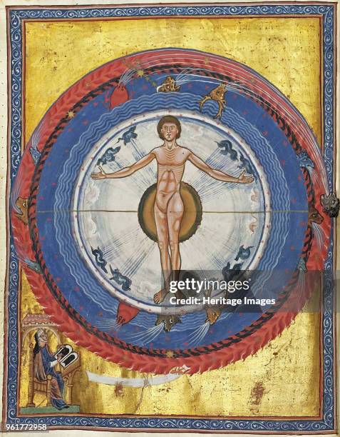 Macrocosm and Microcosm , circa 1220-1230. Found in the Collection of Biblioteca Statale, Lucca.