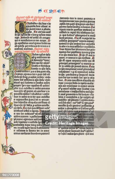 The Gutenberg Bible, 1454. Found in the Collection of University of Göttingen.