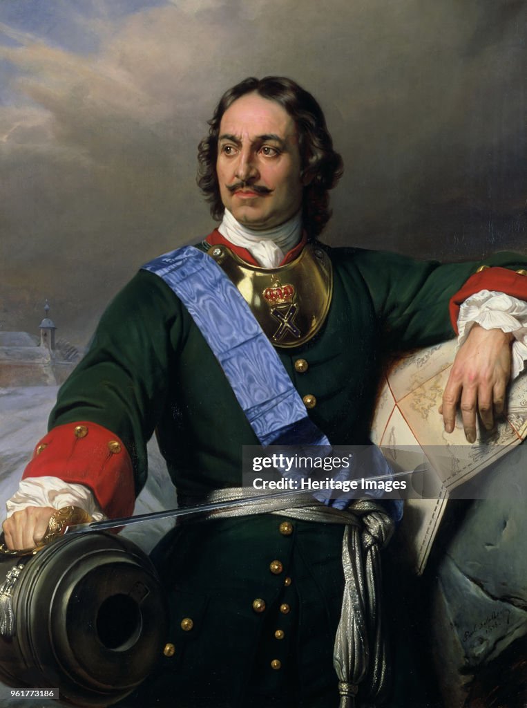 Portrait Of Emperor Peter I The Great (1672-1725)