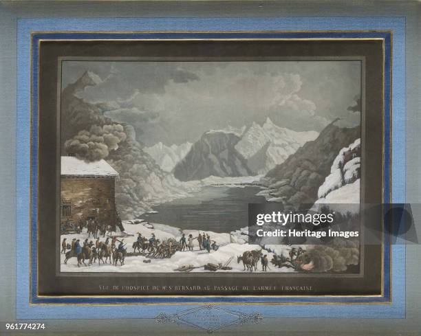 Napoleon passing the Great St Bernard Pass. Private Collection.