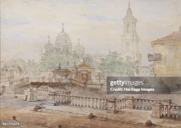 The Voznesensky Bridge over the Catherine Canal, 1861. Found in the Collection of State Museum of the History of Saint Petersburg.