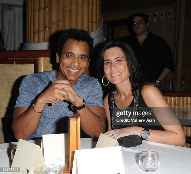 Singer Jon Secada and wife Maritere Vilar attends Operation Hope For Haiti benefit at Bongos on January 24, 2010 in Miami, Florida.