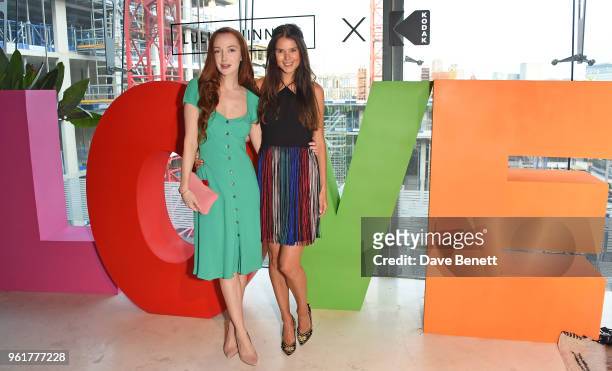 Olivia Grant and Sarah Ann Macklin attend Lulu Guinness x Kodak Party on May 23, 2018 in London, England.