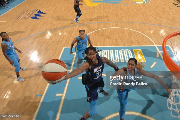 Jessica Breland of the Atlanta Dream drives to the basket against the Chicago Sky on May 23, 2018 at the Wintrust Arena in Chicago, Illinois. NOTE TO...