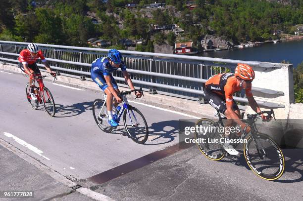 Floris Gerts of The Netherlands and Team Roompot-Nederlandse Loterij / Aksel Fischer Aasheim of Norway and Team Joker Icopal / during the 11th Tour...