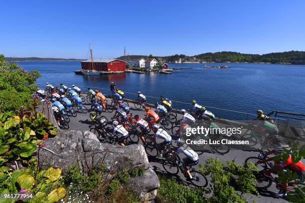 Landscape / Peloton / Lake / during the 11th Tour des Fjords 2018, Stage 2 a 188km stage from Risor to Kristiansand on May 23, 2018 in Kristiansand,...