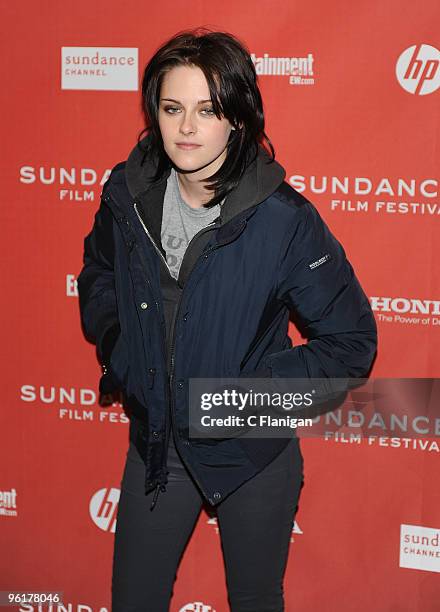 Actress Kristen Stewart attends "The Runaways" Premiere during the 2010 Sundance Film Festival at Eccles Center Theatre on January 24, 2010 in Park...