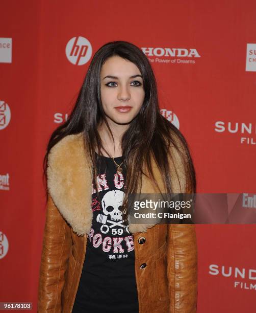 Actress Hannah Marks attends "The Runaways" Premiere during the 2010 Sundance Film Festival at Eccles Center Theatre on January 24, 2010 in Park...