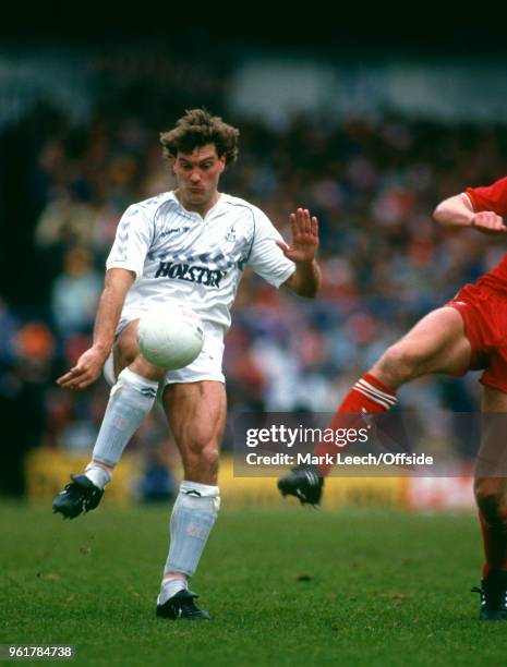 March 1987 London - Football League Division One - Tottenham Hotspur v Liverpool - Glenn Hoddle of Tottenham