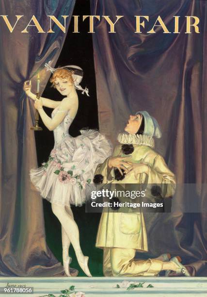 Pierrot and Columbine. Vanity Fair magazine cover, 1915. Private Collection.