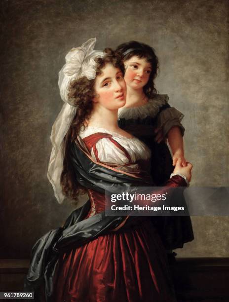 Madame Rousseau and her Daughter, 1789. Found in the Collection of Musée du Louvre, Paris.