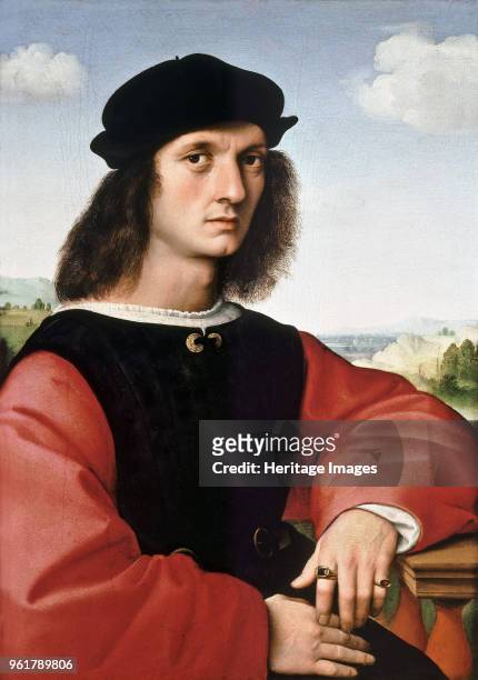 Portrait of Agnolo Doni , circa 1506-1507. Found in the Collection of Palazzo Pitti, Florence.