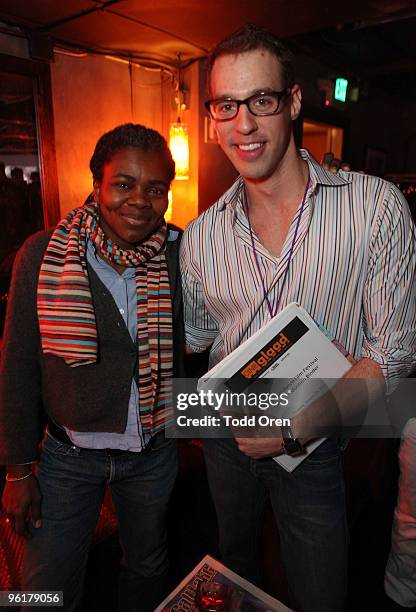 Singer Tracy Chapman and Elliot Eisner attend Cocktails With CineGLAAD during the 2010 Sundance Film Festival at 628 Main Street on January 25, 2010...