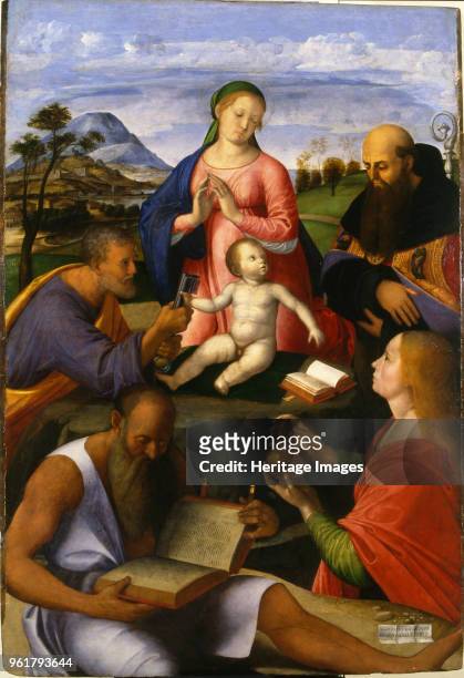 The Virgin and Child with Saints , 1500. Found in the Collection of Musée Condé, Chantilly.