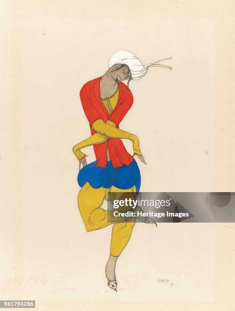 Costume design for the ballet The Rite of Spring by I. Stravinsky. Adoration of the Earth , 1922. Private Collection.