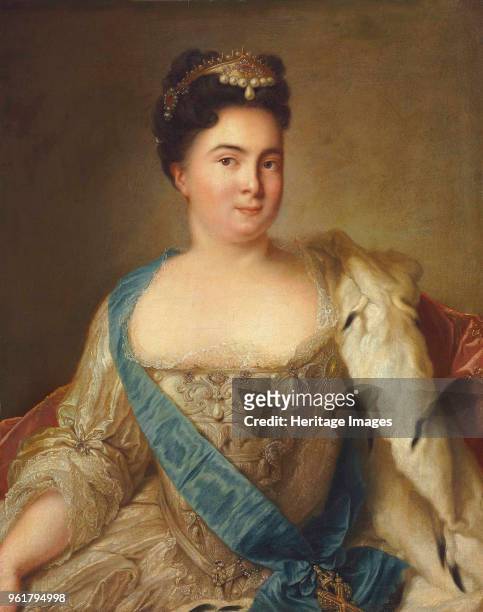 Portrait of Empress Catherine I. . Private Collection.
