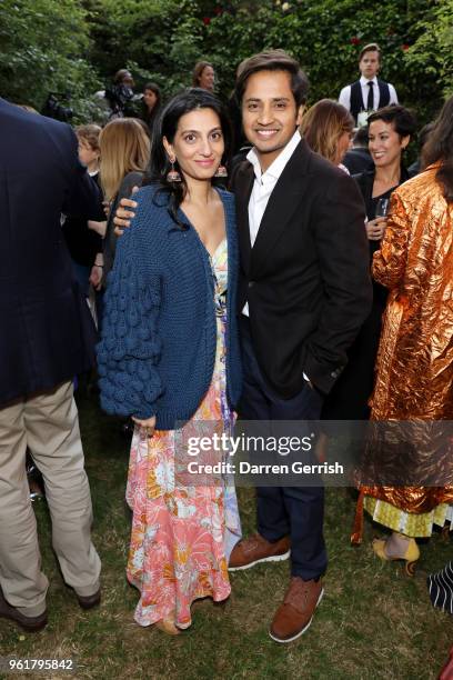 Megha Mittal and Aditya Mittal attend the 2018 Fashion Trust Grant Recipients Announcement on May 23, 2018 in London, England.