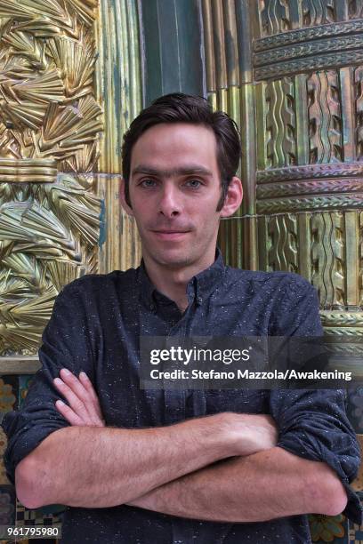 Architet Soma Pongor poses at the Pavilion of Hungary in the giardini at the 16. International Architecture Biennale on May 23, 2018 in Venice, Italy.