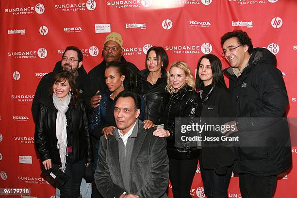 Actress Gloria Garayua, executive producer Guillermo del Toro, actor Samuel L Jackson, actress Kerry Washington, actor Jimmy Smits, producer Lisa...