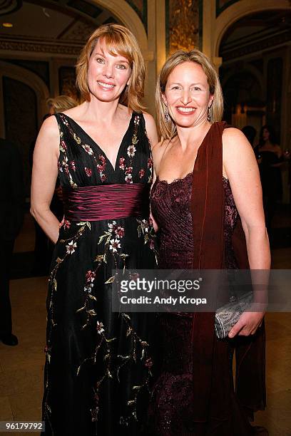 Event co-chairs Fiona Kirk and Bethany Millard attend the Manhattan Theatre Club's winter benefit "An Intimate Night" at The Plaza Hotel on January...