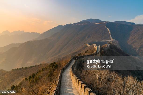 great wall of china, china - beijing culture stock pictures, royalty-free photos & images