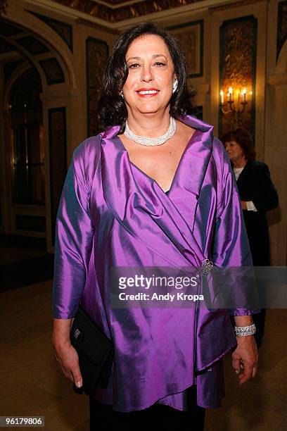 Manhattan Theater Club Artistic Director Lynne Meadow attends the Manhattan Theatre Club's winter benefit "An Intimate Night" at The Plaza Hotel on...