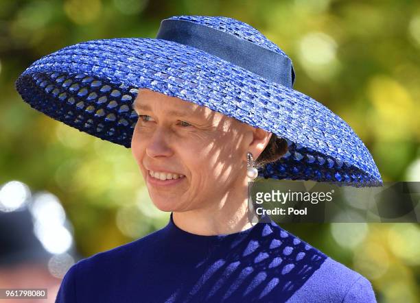 Lady Sarah Chatto attends the wedding of Prince Harry to Ms Meghan Markle at St George's Chapel, Windsor Castle on May 19, 2018 in Windsor, England....