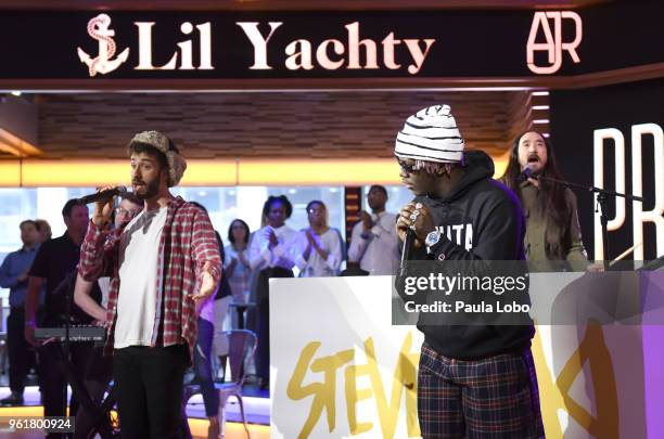 Steve Aoki, AJR and Lil Yachty perform live on "Good Morning America," Wednesday, May 23 airing on the Walt Disney Television via Getty Images...