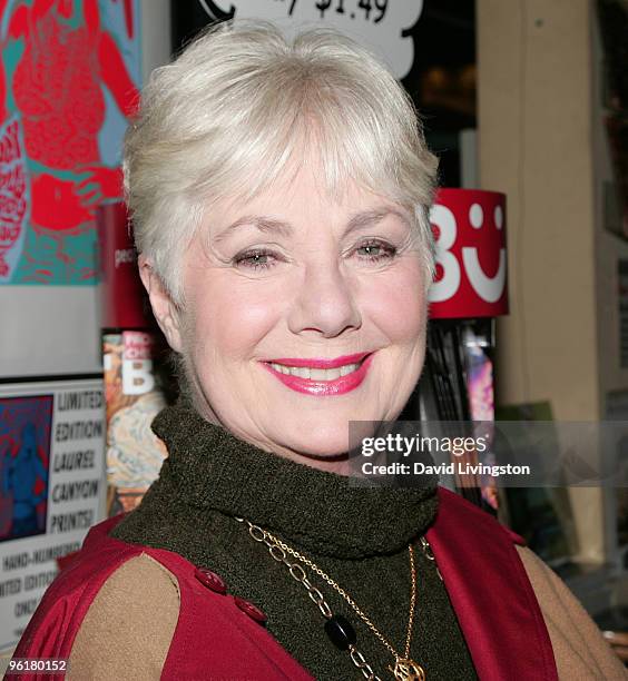 Actress Shirley Jones attends a signing for Dick Van Patten's memoir "Eighty Is Not Enough" at Book Soup on January 25, 2010 in West Hollywood,...