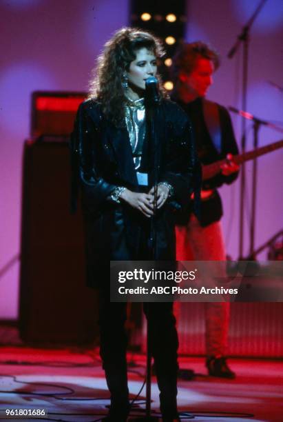 Amy Grant on the Walt Disney Television via Getty Images Special 'Royal Gala for the Prince's Trust', London Palladium, 6/5/1987.