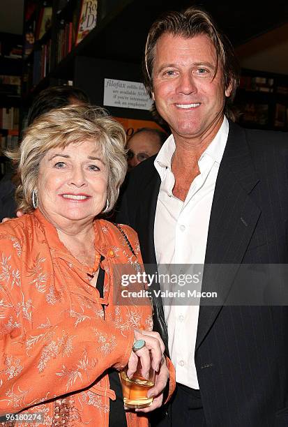 Patricia Van Patten and her son Vincent Van Patten attend the book signing for actor Dick Van Patten's book "Eighty Is Not Enough" at Book Soup on...